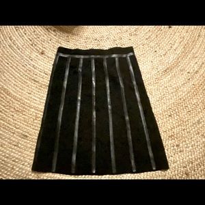 Black a line skirt